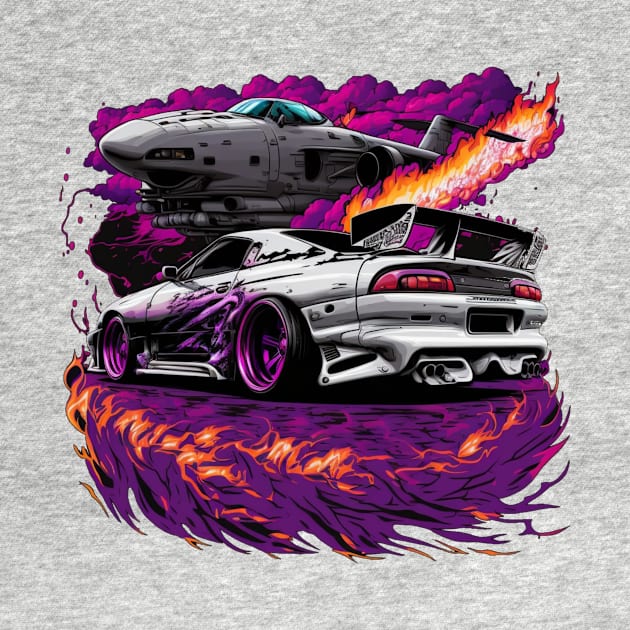 Supra car merch with cool doddle by Bezoic teeshop